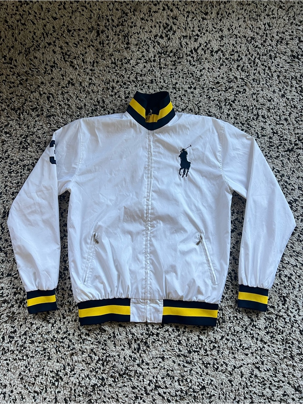 Polo Ralph Lauren Big Pony Jacket White Full Zip Women’s Size XXL